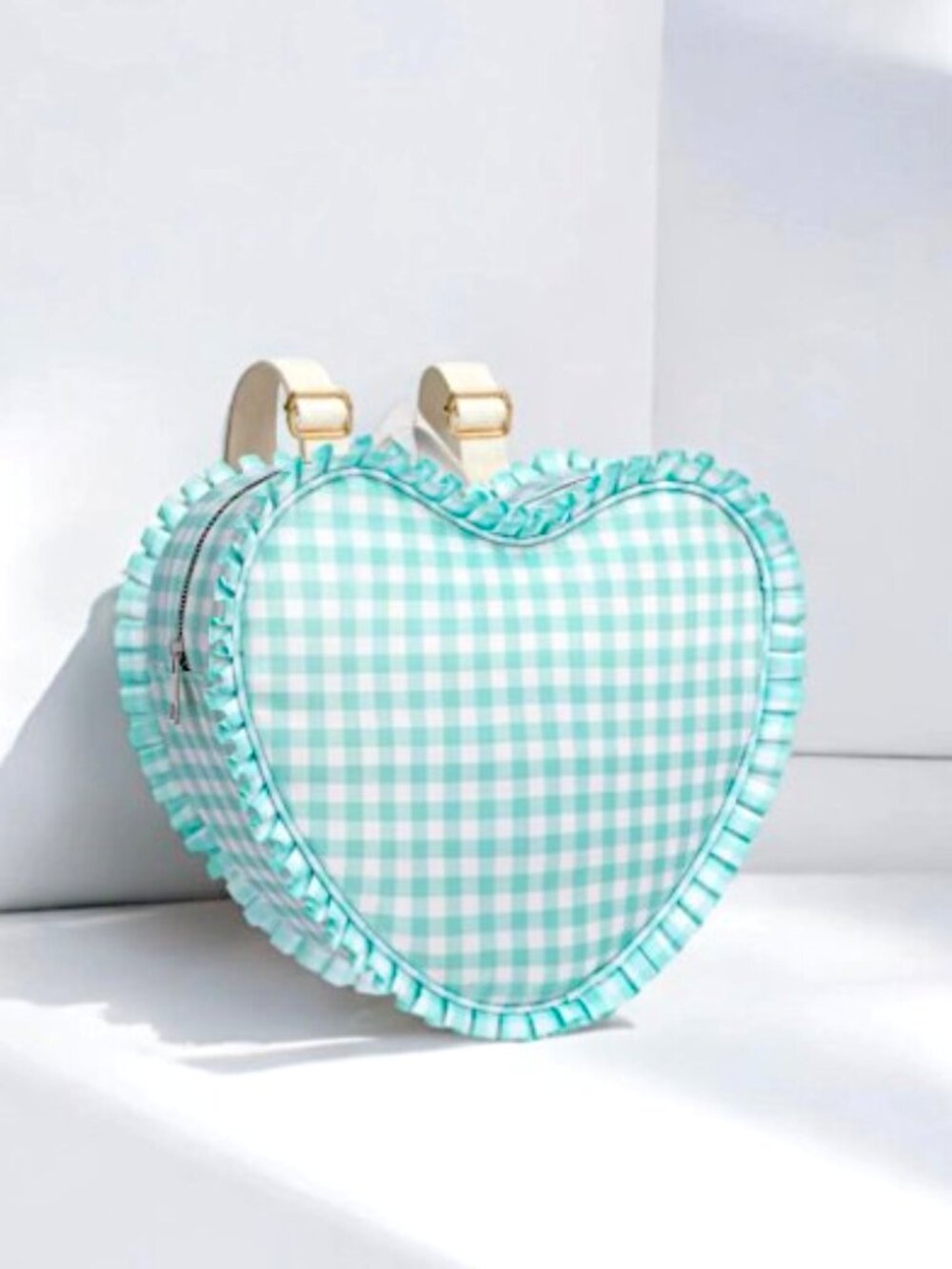 Gingham Heart Shape Bag